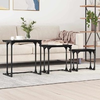 Nesting Coffee Table 3 pcs Black oak Engineered wood