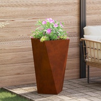 Planter Rusty 40 x 40 x 75 cm Weathering Steel