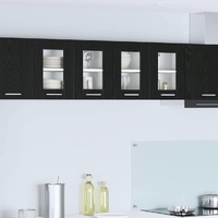 Hanging Cabinet 2 pcs Black Oak 60 x 31 x 40 cm Engineered Wood