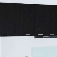 Hanging Cabinet Riga Black Oak and White 40 x 31 x 80 cm