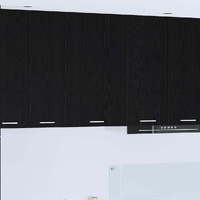 Hanging Cabinet with Door Black Oak and White 50 x 31 x 80 cm