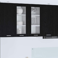 Hanging Cabinet 2 pcs Black Oak 40 x 31 x 80 cm Engineered Wood
