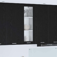 Hanging Cabinet Black Oak 40 x 31 x 100 cm Engineered Wood