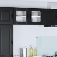 Wall Glass Cabinet LUCCA 2 pcs Black 40 x 31 x 40 cm