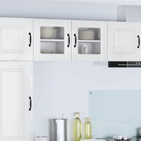 Wall Glass Cabinet LUCCA 2 pcs High Gloss White 40 x 31 x 40 cm
