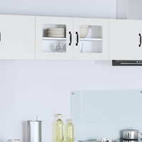 Wall Glass Cabinet LUCCA White 80 x 31 x 40 cm Engineered Wood