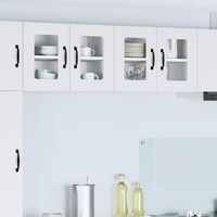 Wall Glass Cabinet LUCCA White 60 x 31 x 40 cm Engineered Wood