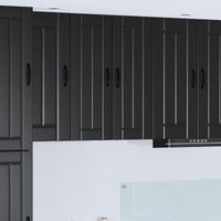 Wall Cabinet LUCCA Black 30 x 31 x 80 cm Engineered Wood