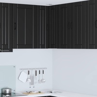Wall Corner Cabinet LUCCA Black 57 x 57 x 80 cm Engineered Wood