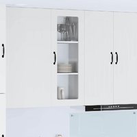 Wall Glass Cabinet LUCCA White 40 x 31 x 100 cm Engineered Wood