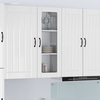 Wall Glass Cabinet LUCCA High Gloss White 40 x 31 x 100 cm