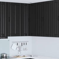 Wall Corner Cabinet LUCCA Black 57 x 57 x 100 cm