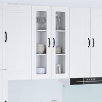 Wall Glass Cabinet LUCCA White 60 x 31 x 100 cm Engineered Wood