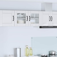 Wall Glass Cabinet PORTO High Gloss White 80 x 31 x 40 cm