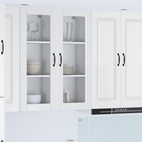 Wall Glass Cabinet PORTO High Gloss White 40 x 31 x 100 cm
