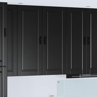 Wall Cabinet PORTO Black 40 x 31 x 100 cm Engineered Wood