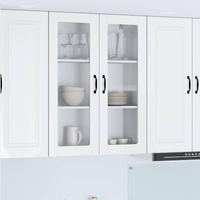 Wall Glass Cabinet PORTO High Gloss White 80 x 31 x 100 cm