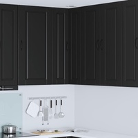Wall Corner Cabinet PORTO Black 57 x 57 x 100 cm