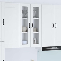 Wall Glass Cabinet PORTO White 60 x 31 x 100 cm Engineered Wood