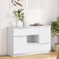Sideboard High Gloss White 100 by 30 by 65.6 Engineered Wood