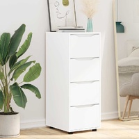Storage Cabinet White 40 x 48 x 105 cm Engineered Wood