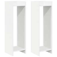 Plant Stand 2 pcs White 30 x 30 x 100 cm Engineered Wood
