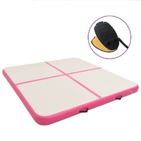 Inflatable Gymnastics Mat with Pump 200x200x10 cm PVC Pink