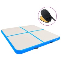 Inflatable Gymnastics Mat with Pump 200x200x10 cm PVC Blue
