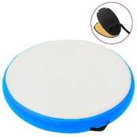 Inflatable Gymnastic Mat with Pump 100x100x10 cm PVC Blue