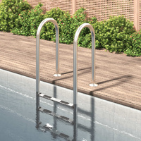 Pool Ladder 54x38x158 cm 304 Stainless Steel