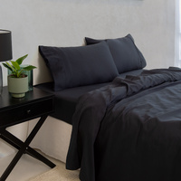Royal Comfort - Balmain 1000TC Bamboo cotton Sheet Sets (King) - Charcoal - Model-F9A800