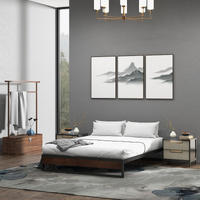 Sorrento Metal and Wood bed base - Queen - Model-F3EDEF