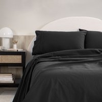 Royal Comfort Vintage Washed 100% Cotton Sheet Set King - Charcoal - Model-15A146