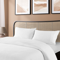 Royal Comfort Blended Bamboo Quilt Cover Sets -White-Double - Model-6A5AA0