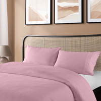 Royal Comfort Blended Bamboo Quilt Cover Sets -Blush-King - Model-B20389