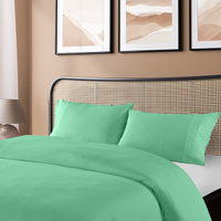 Royal Comfort Blended Bamboo Quilt Cover Set - King - Green Mist - Model-C32A00