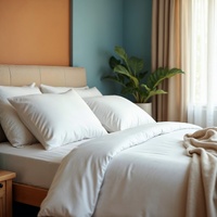 Royal Comfort 1000TC Cotton Blend Quilt Cover Sets Queen - White - Model-3A5C5E