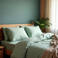 Royal Comfort 1000TC Cotton Blend Quilt Cover Set - King  Green Mist - Model-43A278