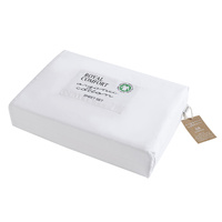 Royal Comfort - 250TC 100% Organic Cotton 4 Piece Sheet Set - Queen - White - Model-D5E34C
