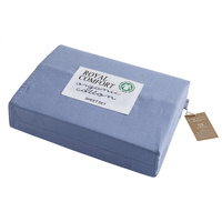Royal Comfort - 250TC 100% Organic Cotton 4 Piece Sheet Set - King - Indigo - Model-32ED5C