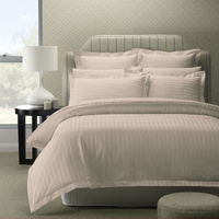 Royal Comfort 1200 Thread count Damask Stripe Cotton Blend Quilt Cover Sets Queen Silver - Model-182191