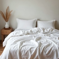 Royal Comfort 1500TC Cotton Rich Fitted 4 PC Sheet sets King White - Model-8C9052