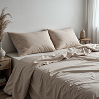 Royal Comfort 1500TC Cotton Rich Fitted 4 PC Sheet sets King Stone - Model-5BD8C4
