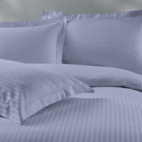 Royal Comfort 1200 Thread count Damask Stripe Cotton Blend Quilt Cover Sets Queen Blue Frog - Model-4FAFBF