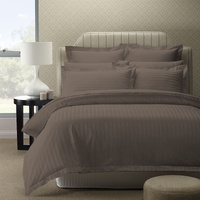 Royal Comfort 1200 Thread count Damask Stripe Cotton Blend Quilt Cover Sets Queen Pewter - Model-F2D55D