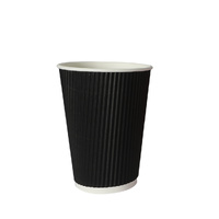 200 Pcs 16oz Disposable Takeaway Coffee Black - Model-EEEFF3