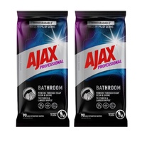 Ajax Professional Bathroom Wipes 90pk x2