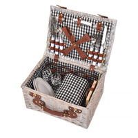 4 Person Picnic Basket Baskets Set Outdoor - Model-3D0E6B