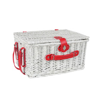 Picnic Basket Set Baskets 4 Person Wicker - Model-76FABF