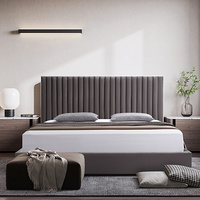 Hillsdale Bed Frame King Grey Standard Fabric